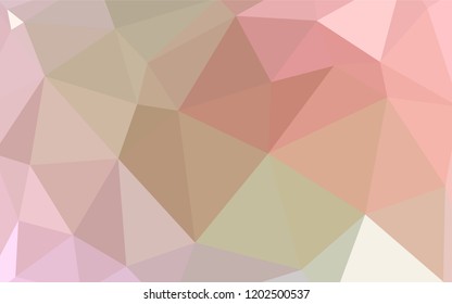 Light Pink, Green vector abstract polygonal pattern. Geometric illustration in Origami style with gradient.  A completely new design for your leaflet.