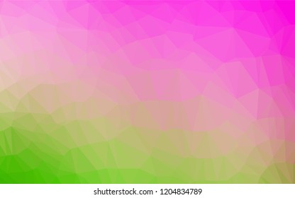 Light Pink, Green vector abstract polygonal cover. Shining colored illustration in a Brand new style. A new texture for your design.
