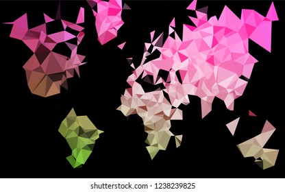 Light Pink, Green vector abstract mosaic background. A vague abstract illustration with gradient. A completely new design for your business.