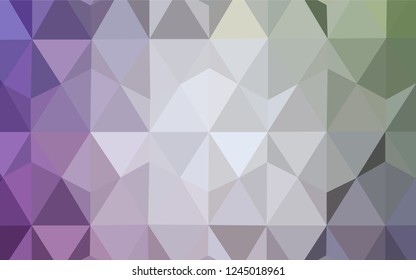 Light Pink, Green vector abstract mosaic pattern. Glitter abstract illustration with an elegant triangles. Textured pattern for your backgrounds.