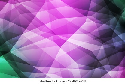 Light Pink, Green vector abstract polygonal background. A completely new color illustration in a polygonal style. Pattern for a brand book's backdrop.
