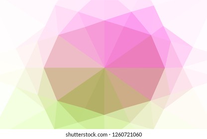 Light Pink, Green vector abstract mosaic background. Shining colored illustration in a Brand new style. The elegant pattern can be used as part of a brand book.