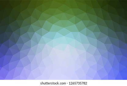 Light Pink, Green vector abstract polygonal template. Geometric illustration in Origami style with gradient.  Best triangular design for your business.