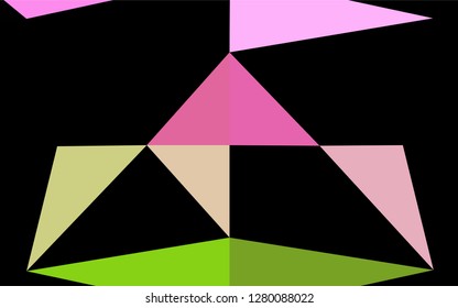 Light Pink, Green vector abstract polygonal layout. Creative geometric illustration in Origami style with gradient. A completely new design for your business.