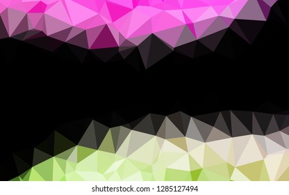 Light Pink, Green vector abstract polygonal layout. A vague abstract illustration with gradient. Completely new design for your business.