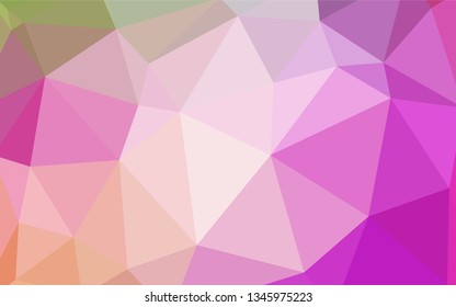 Light Pink, Green vector abstract mosaic backdrop. Modern abstract illustration with triangles. A new texture for your web site.