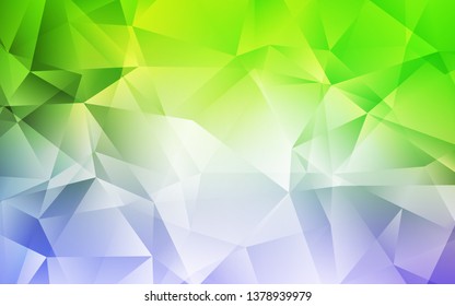 Light Pink, Green vector abstract polygonal background. Modern abstract illustration with triangles. Polygonal design for your web site.