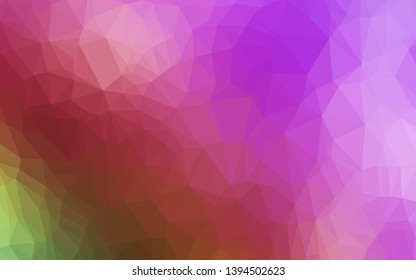 Light Pink, Green vector abstract mosaic backdrop. An elegant bright illustration with gradient. Brand new design for your business.