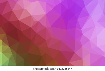 Light Pink, Green vector abstract mosaic background. Shining illustration, which consist of triangles. Brand new style for your business design.