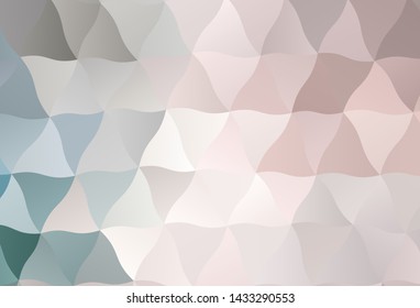 Light Pink, Green vector abstract mosaic pattern. Colorful abstract illustration with triangles. A completely new design for your leaflet.