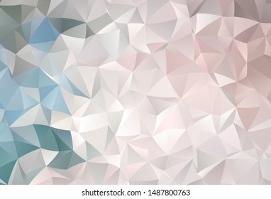 Light Pink, Green vector abstract mosaic backdrop. A sample with polygonal shapes. A completely new design for your leaflet.