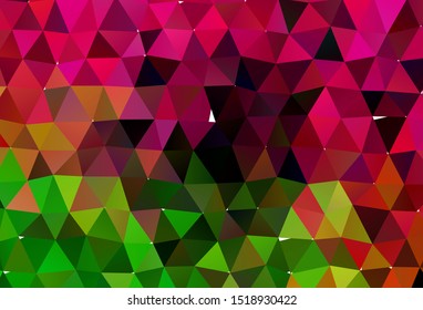 Light Pink, Green vector abstract mosaic backdrop. Glitter abstract illustration with an elegant design. Brand new design for your business.