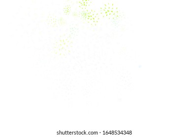 Fondo abstracto de color rosa claro, vector verde con hojas. Ilustración colorida en estilo doodle con hojas. Patrón colorido para los libros infantiles.