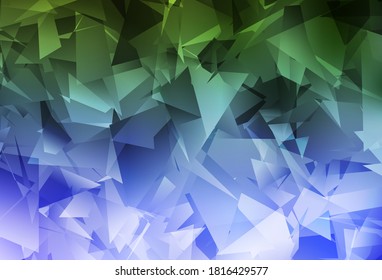Light Pink, Green vector abstract polygonal background. A completely new color illustration in a polygonal style. Textured pattern for your backgrounds.