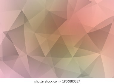Light Pink, Green vector abstract polygonal pattern. Colorful illustration in abstract style with triangles. Triangular pattern for your design.
