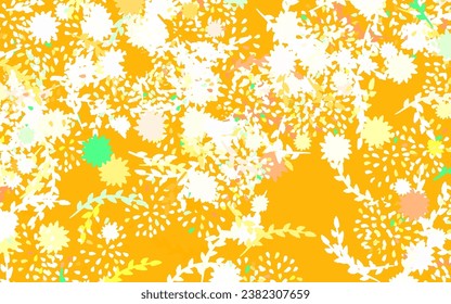 Light Pink, Green vector abstract pattern with flowers Flowers with gradient on white background. Brand new design for your business.