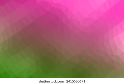 Light Pink, Green vector abstract polygonal cover. Modern geometrical abstract illustration with gradient. New texture for your design.