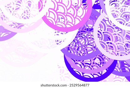 Light Pink, Green vector Abstract illustration with colored bubbles in nature style. Illustration with set of shining colorful abstract circles. Elegant design for wallpapers.