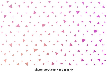 Light Pink Green vector abstract colorful background, which consist of triangles. Pattern with colored triangles on white background.
