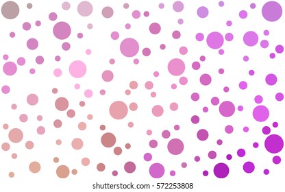 Light Pink, Green vector abstract pattern with circles. Geometry template for your business design. Background with colored spheres.