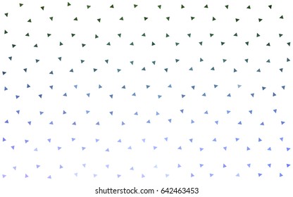 Light Pink, Green vector abstract colorful background, which consist of triangles. Pattern with colored triangles on white background.