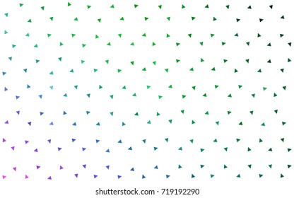 Light Pink, Green vector abstract colorful background, which consist of triangles. Pattern with colored triangles on white background.