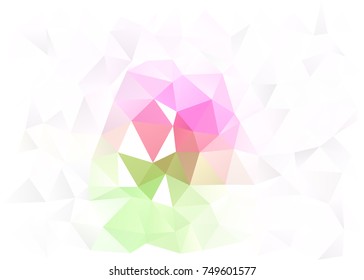 Light Pink, Green vector abstract mosaic pattern. Modern geometrical abstract illustration with gradient. The polygonal design can be used for your web site.