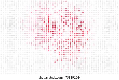 Light Pink, Green vector abstract pattern with circles. Geometry template for your business design. Background with colored spheres.