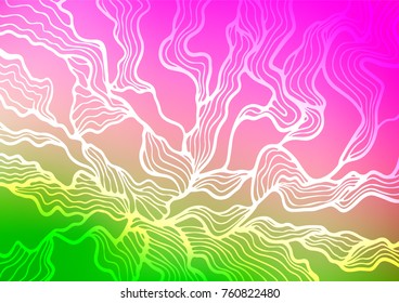 Light Pink, Green vector abstract doodle pattern. Colorful illustration in abstract style with doodles and Zen tangles. The pattern can be used for wallpapers and coloring books.