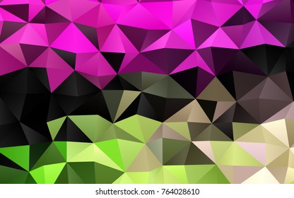 Light Pink, Green vector abstract mosaic background. Modern geometrical abstract illustration with gradient. Brand-new design for your business.