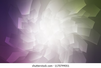 Light Pink, Green vector backdrop with hexagons. White background with colorful hexagons. Pattern can for your ad, booklets.