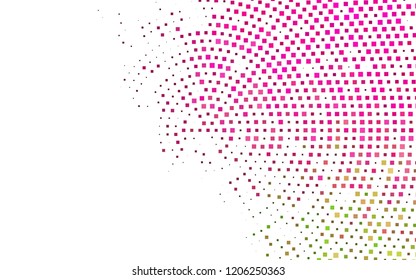 Light Pink, Green vector backdrop with rectangles, squares. Abstract gradient illustration with rectangles. Pattern can be used for websites.