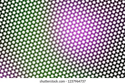 Light Pink, Green vector backdrop with dots. Glitter abstract illustration with blurred drops of rain. Pattern of water, rain drops.
