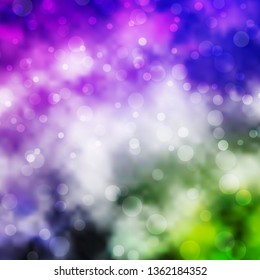 Light Pink, Green vector backdrop with circles. Abstract decorative design in gradient style with bubbles. Pattern for websites, landing pages.