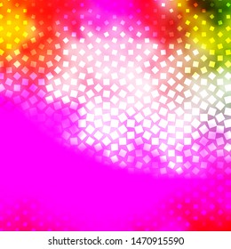 Light Pink, Green vector backdrop with rectangles. Rectangles with colorful gradient on abstract background. Design for your business promotion.