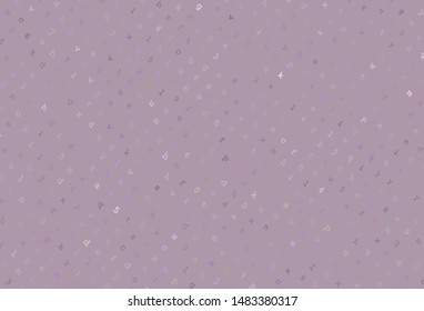 Light Pink, Green vector backdrop with english symbols. Blurred design in simple style with signs of alphabet. Template for lettering, typography.