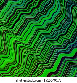 Light Pink, Green vector backdrop with bent lines. A sample with colorful lines, shapes. A new texture for your  ad, booklets, leaflets.