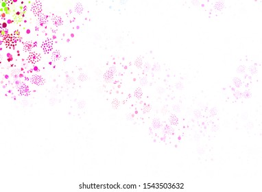 Light Pink, Green vector backdrop with memphis shapes. Simple colorful illustration with abstract gradient shapes. Modern design for your business card.