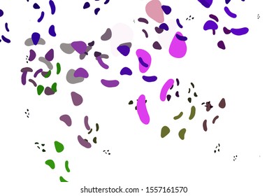 Light Pink, Green vector backdrop with abstract shapes. Colorful chaotic forms with gradient in modern style. Elegant design for wallpapers.