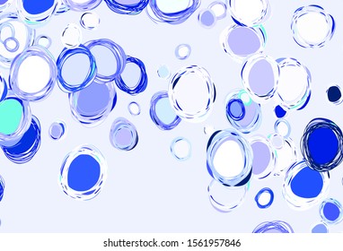 Light Pink, Green vector backdrop with dots. Beautiful colored illustration with blurred circles in nature style. Pattern for futuristic ad, booklets.