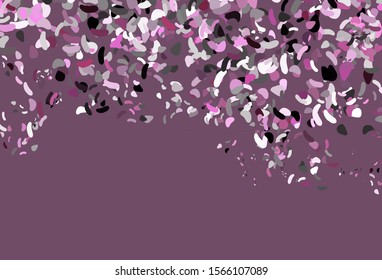Light Pink, Green vector backdrop with abstract shapes. Modern abstract illustration with colorful random forms. Background for a cell phone.