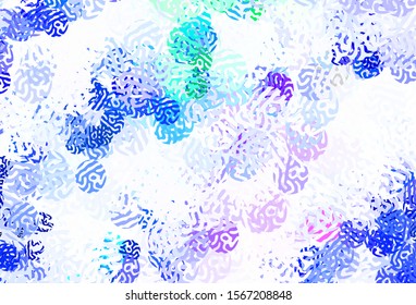 Light Pink, Green vector backdrop with memphis shapes. Illustration with colorful gradient shapes in abstract style. Best smart design for your business.