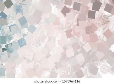 Light Pink, Green vector backdrop with lines, circles, rhombus. Illustration with colorful circles, triangles, rectangles. Pattern for booklets, leaflets