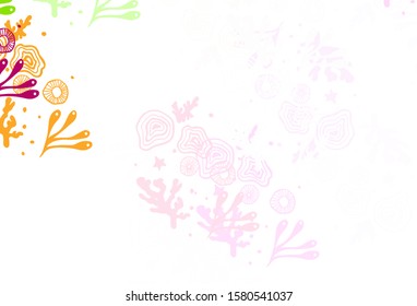 Light Pink, Green vector backdrop with memphis shapes. Colorful chaotic forms with gradient in modern style. Best smart design for your business.