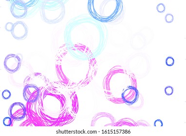 Light Pink, Green vector backdrop with dots. Illustration with set of shining colorful abstract circles. Design for your business advert.