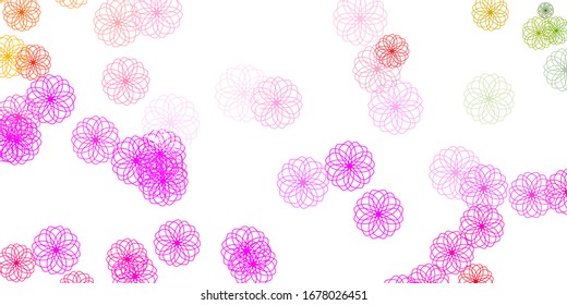 Light Pink, Green vector backdrop with dots. Illustration with set of shining colorful abstract spheres. New template for a brand book.