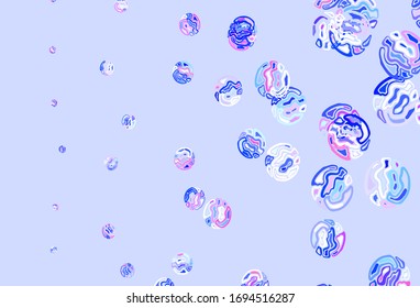 Light Pink, Green vector backdrop with dots. Blurred decorative design in abstract style with bubbles. Pattern for futuristic ad, booklets.