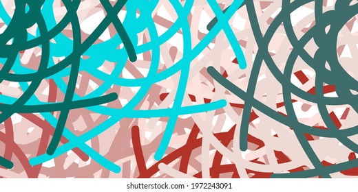 Light Pink, Green vector backdrop with chaotic shapes. Colorful illustration with simple gradient shapes. Smart design for your business.