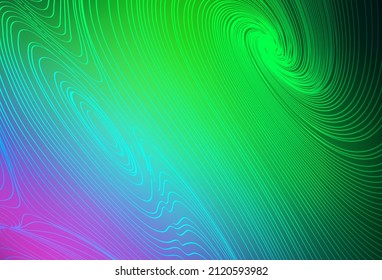 Pink claro, fondo vectorial verde con líneas raras. Una elegante ilustración brillante con líneas de degradado. Patrón para el diseño de su negocio.