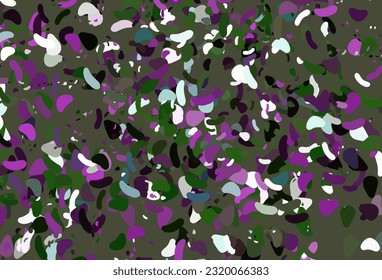 Light Pink, Green vector backdrop with abstract shapes. Colorful chaotic forms with gradient in modern style. Simple design for your web site.